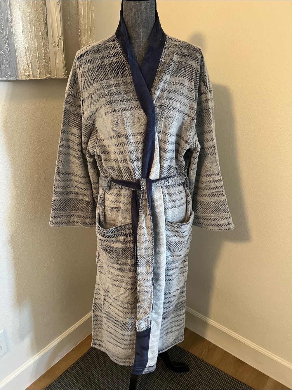 Men’s Ulta Plush Fleece Robe Navy